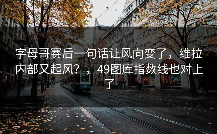 字母哥赛后一句话让风向变了，维拉内部又起风？，49图库指数线也对上了